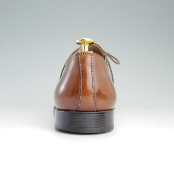 美品★(伊)サントーニ SIZE 5.5(UK6.5程度)【★プレーントゥ/8173】カーフ/茶/メンズ/Santoni★e839