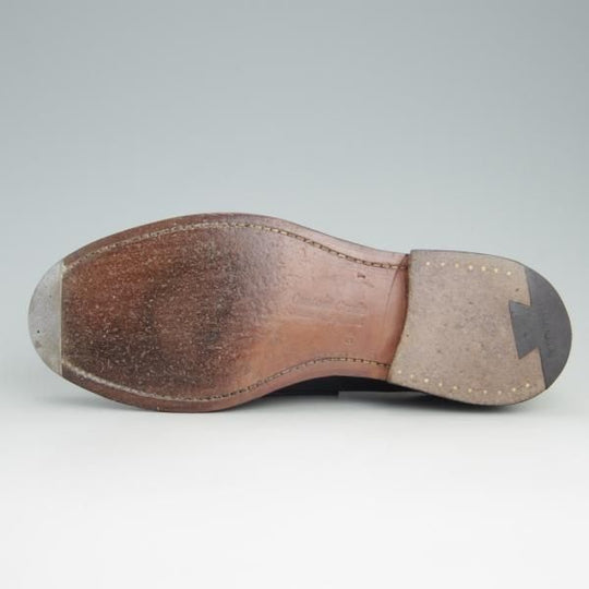 美品★チャーチ 55F/UK5.5【★コインローファー/ポリッシュドバインダーカーフ】4都市ロゴ/黒/メンズ/Church's★e847