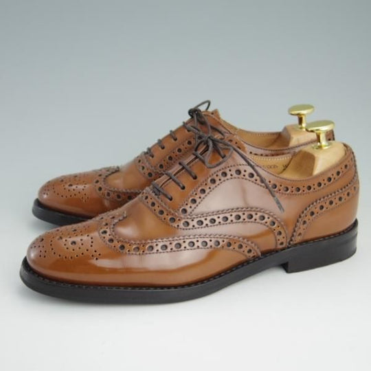 美品★チャーチ(レディース) SIZE 36【定価￥86,900-★バーウッド/BURWOOD WG】ポリッシュドバインダーカーフ/茶/Church's★e850