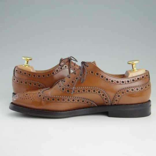 美品★チャーチ(レディース) SIZE 36【定価￥86,900-★バーウッド/BURWOOD WG】ポリッシュドバインダーカーフ/茶/Church's★e850