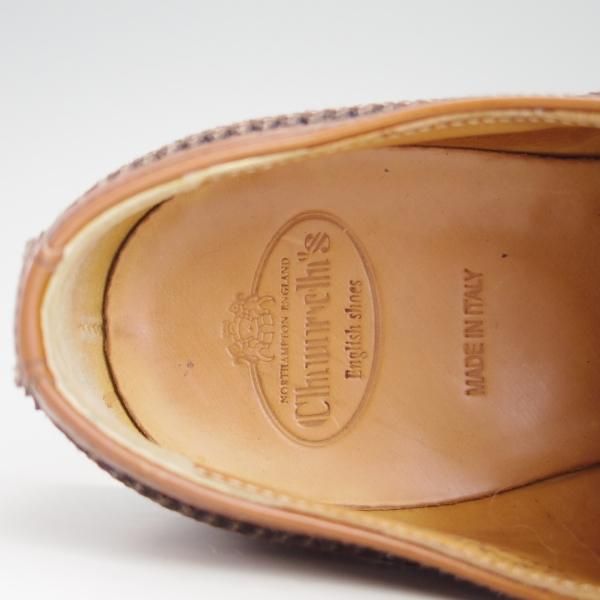 美品★チャーチ(レディース) SIZE 36【定価￥86,900-★バーウッド/BURWOOD WG】ポリッシュドバインダーカーフ/茶/Church's★e850