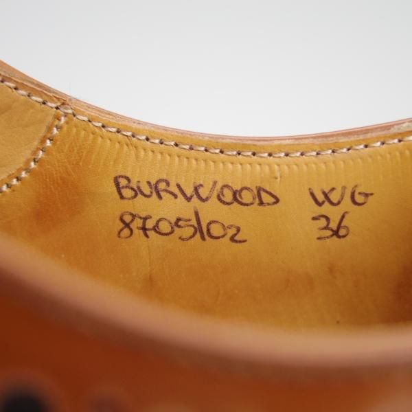 美品★チャーチ(レディース) SIZE 36【定価￥86,900-★バーウッド/BURWOOD WG】ポリッシュドバインダーカーフ/茶/Church's★e850