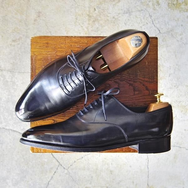 美品★ジョンロブ 8.5E【定価￥253,000-★プレステージライン/GARNIER 2/ガルニエ/7000ラスト】プレーントゥ/カーフ/黒/JOHN LOBB★e851