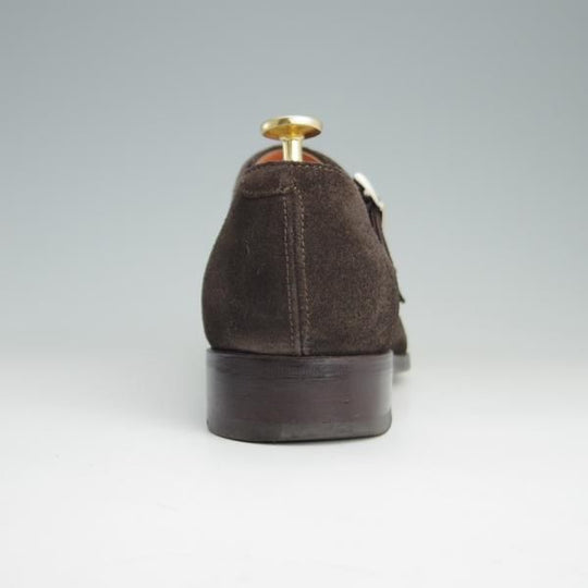 美品★(伊)サントーニ SIZE 6【★ダブルモンク/11652】スエード/濃茶/メンズ/Santoni★e852