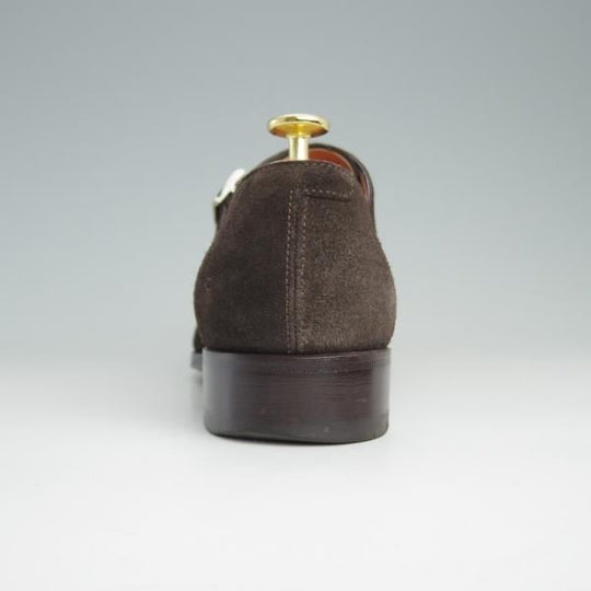 美品★(伊)サントーニ SIZE 6【★ダブルモンク/11652】スエード/濃茶/メンズ/Santoni★e852