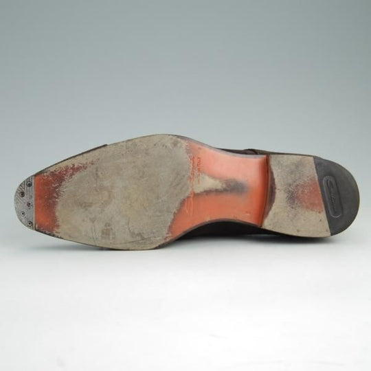 美品★(伊)サントーニ SIZE 6【★ダブルモンク/11652】スエード/濃茶/メンズ/Santoni★e852
