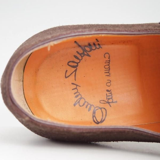美品★(伊)サントーニ SIZE 6【★ダブルモンク/11652】スエード/濃茶/メンズ/Santoni★e852