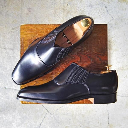 新品★(英)チーニー 7.5F【★サイドエラスティック/10298ラスト】カーフ/黒/メンズ/CHEANEY★e860