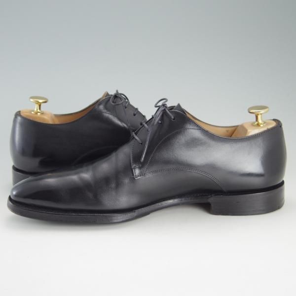 極上★チャーチ 65G/UK7程度【★SAWLEY/130ラスト】4都市ロゴ/プレーントゥ/Vフロント/カーフ/黒/メンズ/Church's★e863