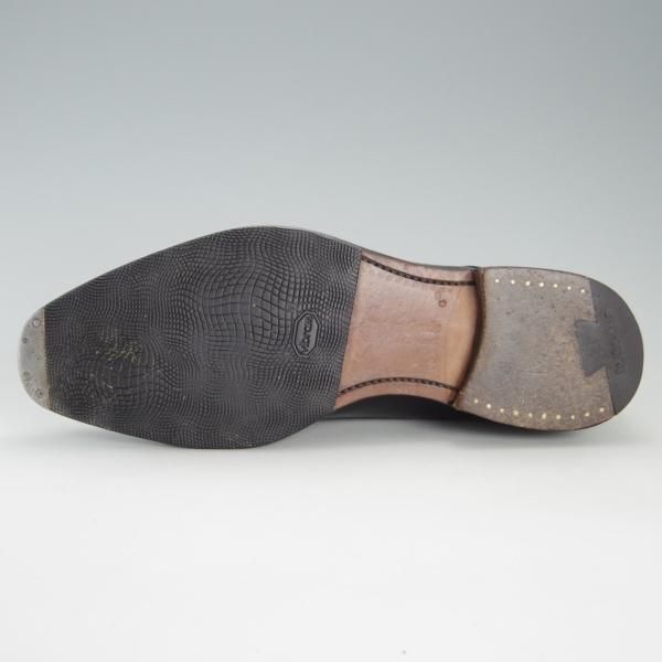 極上★チャーチ 65G/UK7程度【★SAWLEY/130ラスト】4都市ロゴ/プレーントゥ/Vフロント/カーフ/黒/メンズ/Church's★e863