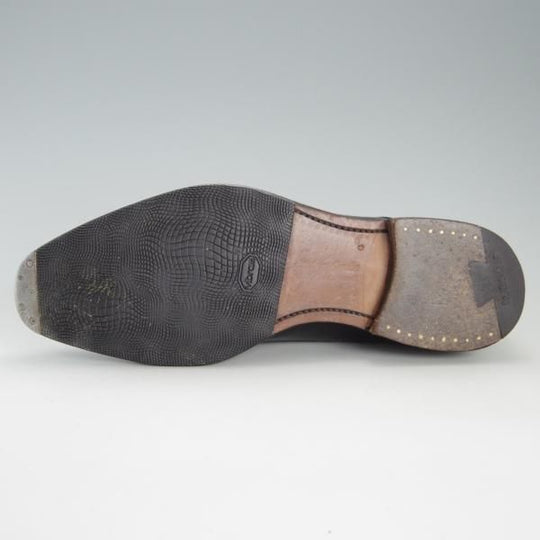 極上★チャーチ 65G/UK7程度【★SAWLEY/130ラスト】4都市ロゴ/プレーントゥ/Vフロント/カーフ/黒/メンズ/Church's★e863