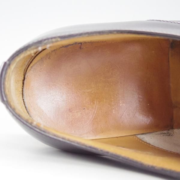 極上★チャーチ 65G/UK7程度【★SAWLEY/130ラスト】4都市ロゴ/プレーントゥ/Vフロント/カーフ/黒/メンズ/Church's★e863