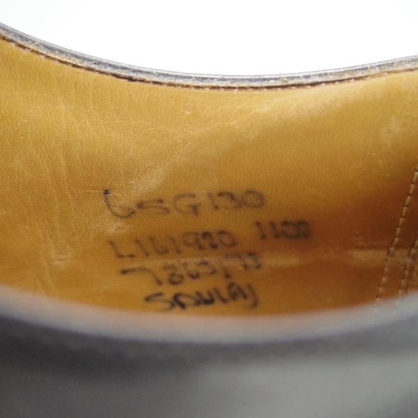 極上★チャーチ 65G/UK7程度【★SAWLEY/130ラスト】4都市ロゴ/プレーントゥ/Vフロント/カーフ/黒/メンズ/Church's★e863