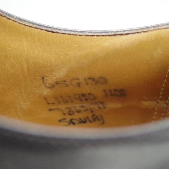 極上★チャーチ 65G/UK7程度【★SAWLEY/130ラスト】4都市ロゴ/プレーントゥ/Vフロント/カーフ/黒/メンズ/Church's★e863