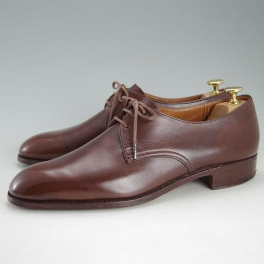 ★チャーチ 90F/UK9【旧チャーチ★2都市ロゴ/73ラスト/JERMYN】プレーントゥ/Vフロント/カーフ/茶/メンズ/Church's★e864