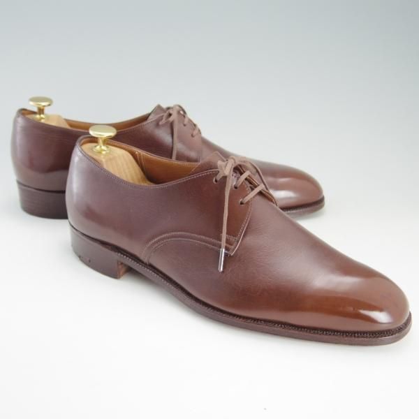 ★チャーチ 90F/UK9【旧チャーチ★2都市ロゴ/73ラスト/JERMYN】プレーントゥ/Vフロント/カーフ/茶/メンズ/Church's★e864