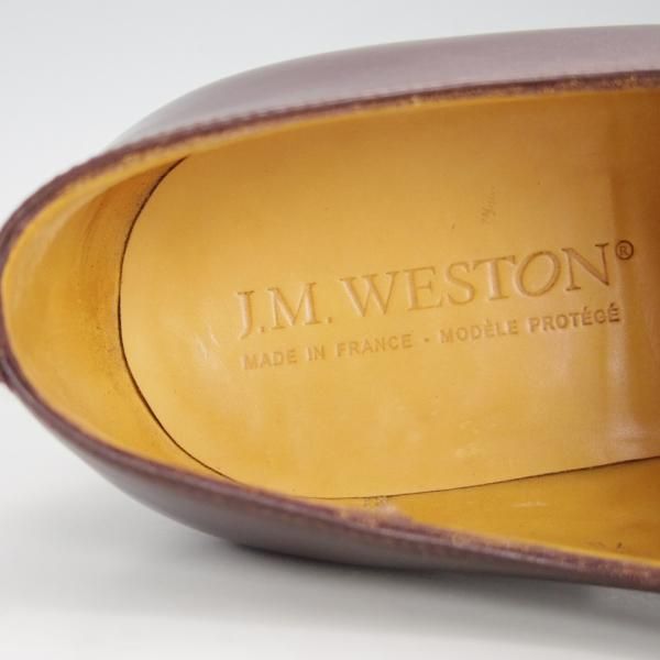 美品★J.M.ウェストン 7D【定価￥126,500-★サヴィルコレクション/415】J6ラスト/ボックスカーフ/ストレートチップ/茶/Weston/ウエストン★e865