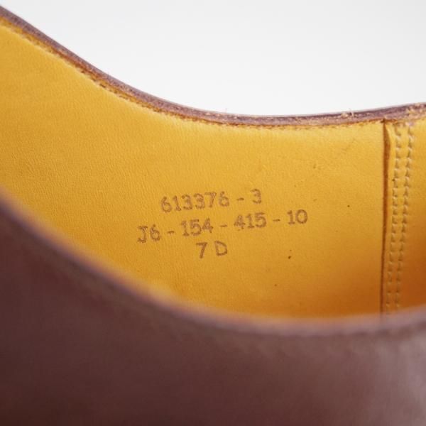 美品★J.M.ウェストン 7D【定価￥126,500-★サヴィルコレクション/415】J6ラスト/ボックスカーフ/ストレートチップ/茶/Weston/ウエストン★e865