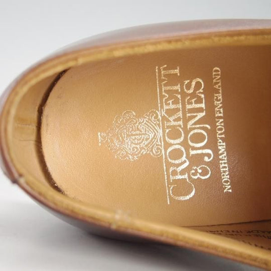 極美品★クロケット&ジョーンズ 6.5E【定価￥96,800-★ダイナイトソール仕様/LOWNDES】348ラスト/ダブルモンク/茶/Crockett&Jones★e867