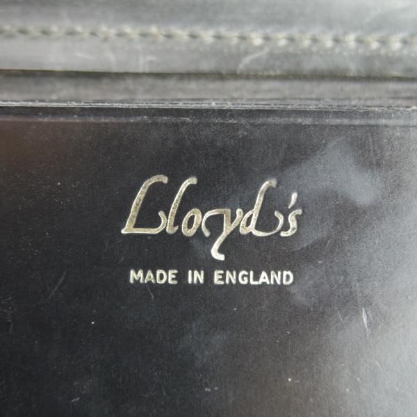 極上★(英)Lloyd's/ロイズラゲッジ【★ブライドルレザー/ブリーフケース/ロイドフットウェア取扱】メンズ/ビジネス/バッグ/黒/革/鞄★N5571