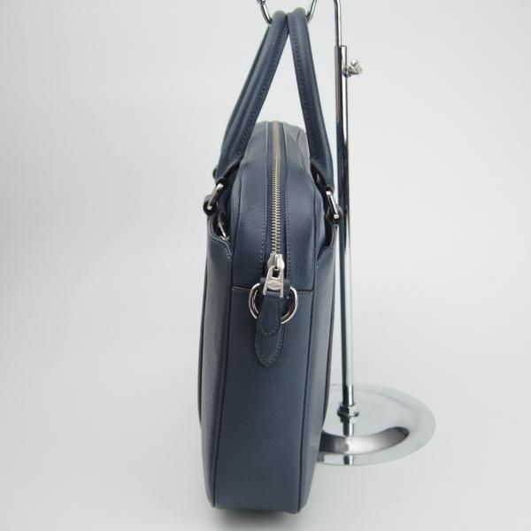美品★コーチ/COACH【★ブリーフケース/ネイビー】ユニセックス/メンズ&レディース/ビジネス/バッグ/紺/革/鞄★N5573