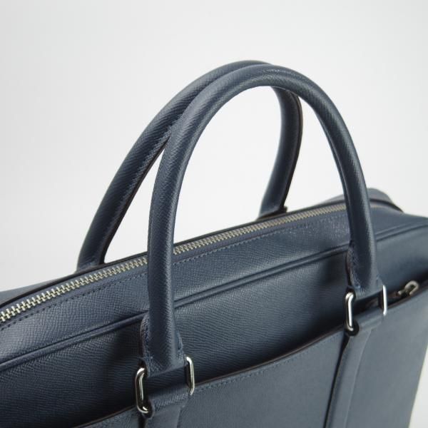美品★コーチ/COACH【★ブリーフケース/ネイビー】ユニセックス/メンズ&レディース/ビジネス/バッグ/紺/革/鞄★N5573