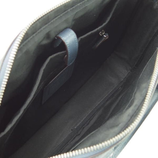 美品★コーチ/COACH【★ブリーフケース/ネイビー】ユニセックス/メンズ&レディース/ビジネス/バッグ/紺/革/鞄★N5573