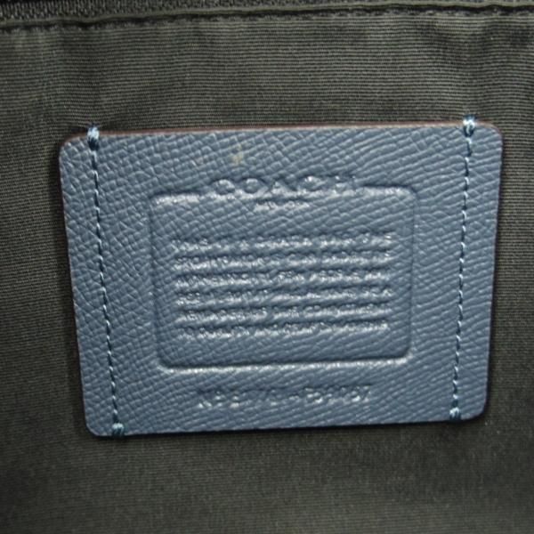 美品★コーチ/COACH【★ブリーフケース/ネイビー】ユニセックス/メンズ&レディース/ビジネス/バッグ/紺/革/鞄★N5573