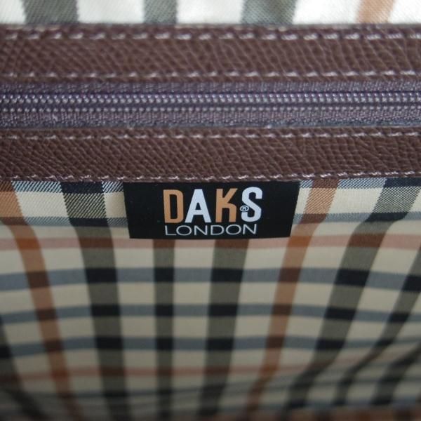極上★(英)ダックス/DAKS【★ダレスバッグ/濃茶】メンズ/ビジネス/バッグ/ブリーフケース/革/鞄★N5574
