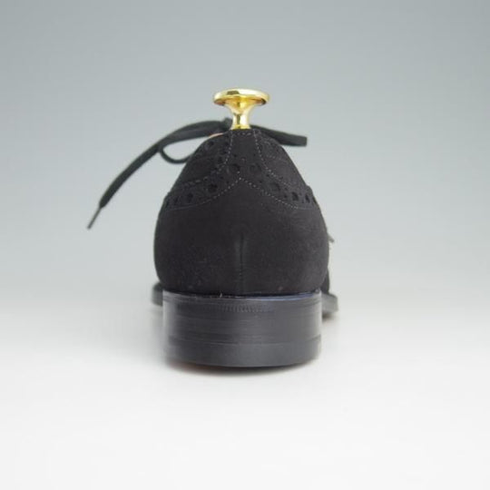 新品★チャーチ 65F/UK6.5【貴重★黒スエードのBUCK/旧チャーチ/73ラスト】3都市ロゴ/フルブローグ/メンズ/Church's★e870