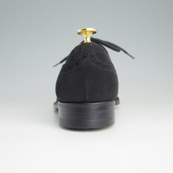 新品★チャーチ 65F/UK6.5【貴重★黒スエードのBUCK/旧チャーチ/73ラスト】3都市ロゴ/フルブローグ/メンズ/Church's★e870