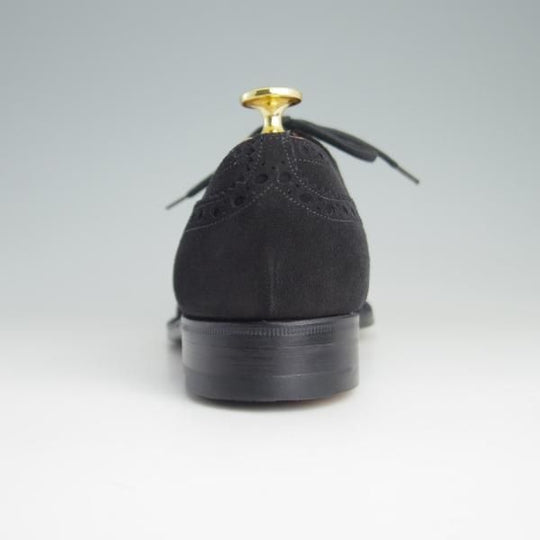 新品★チャーチ 65F/UK6.5【貴重★黒スエードのBUCK/旧チャーチ/73ラスト】3都市ロゴ/フルブローグ/メンズ/Church's★e870