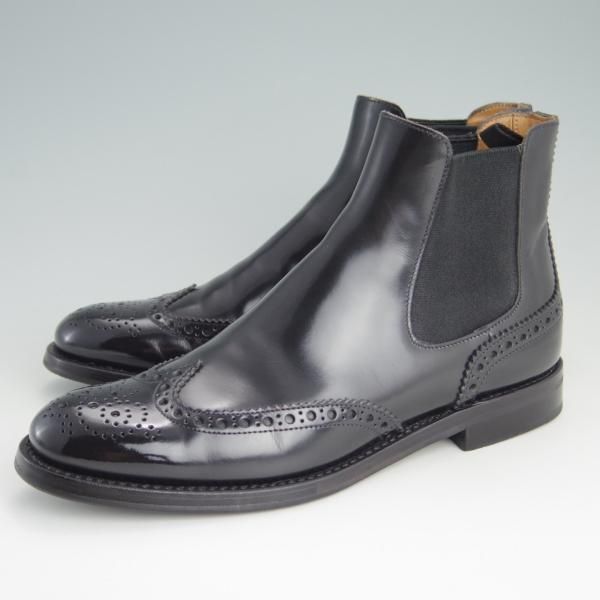 極美品★チャーチ(レディース) SIZE 37【定価￥96,800-★KETSBY WG/サイドゴアブーツ】ポリッシュドバインダーカーフ/黒/Church's★e871