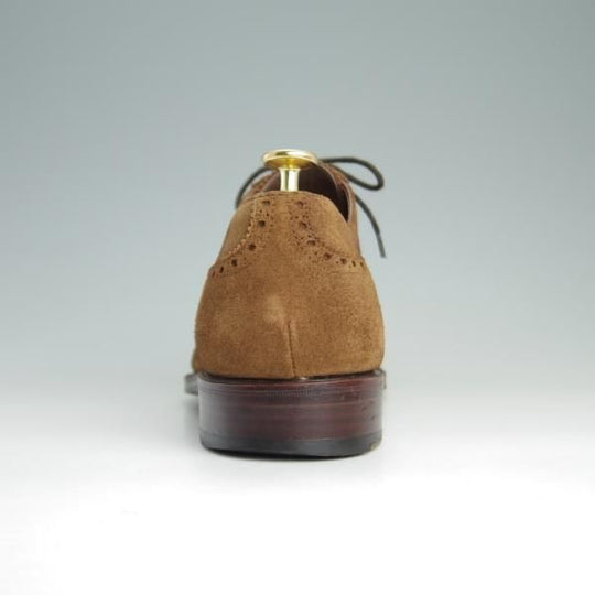 極上★(スペイン製)カルミナ SIZE 9.5【定価￥72,600-★セミブローグ/10051】RAINラスト/スエード/茶/メンズ/CARMINA★e872