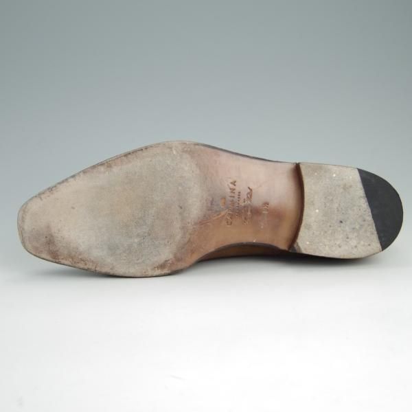 極上★(スペイン製)カルミナ SIZE 9.5【定価￥72,600-★セミブローグ/10051】RAINラスト/スエード/茶/メンズ/CARMINA★e872