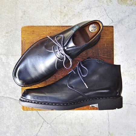 極上★パラブーツ SIZE 6.5【貴重★チャッカブーツ/Proton】プロトン/TEXソール/リスレザー/黒/メンズ/Paraboot★e877