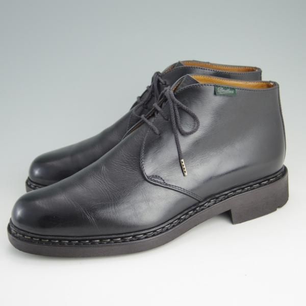 極上★パラブーツ SIZE 6.5【貴重★チャッカブーツ/Proton】プロトン/TEXソール/リスレザー/黒/メンズ/Paraboot★e877