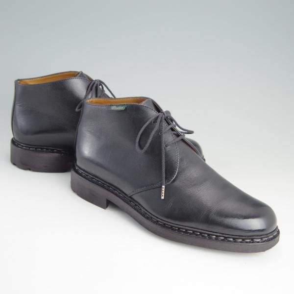 極上★パラブーツ SIZE 6.5【貴重★チャッカブーツ/Proton】プロトン/TEXソール/リスレザー/黒/メンズ/Paraboot★e877