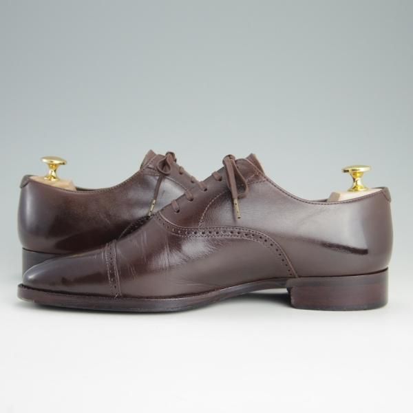 美品★トレーディングポスト SIZE 7【★クォーターブローグ/1007】カーフ/濃茶/メンズ/Trading Post★e878