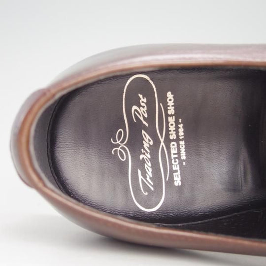 美品★トレーディングポスト SIZE 7【★クォーターブローグ/1007】カーフ/濃茶/メンズ/Trading Post★e878