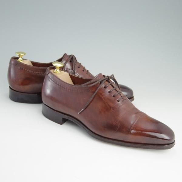 美品★(スペイン製)マグナーニ・セレクション SIZE 38【定価￥88,000-★スキンステッチ仕様/19883】カーフ/コニャック/MAGNANNI★e879