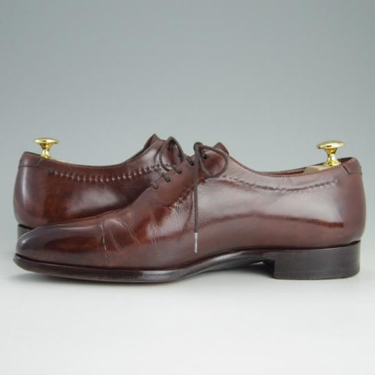 美品★(スペイン製)マグナーニ・セレクション SIZE 38【定価￥88,000-★スキンステッチ仕様/19883】カーフ/コニャック/MAGNANNI★e879