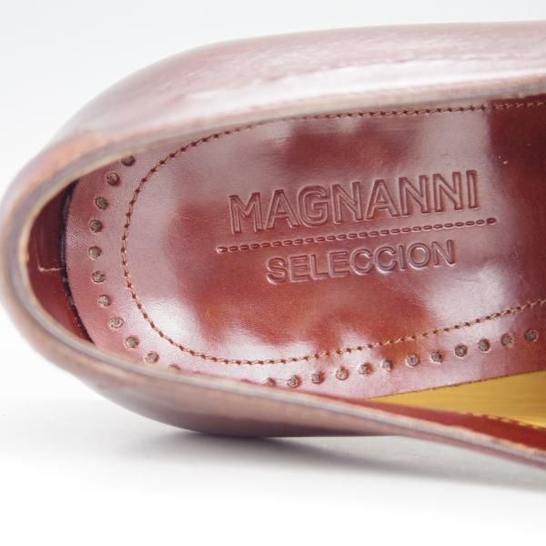 美品★(スペイン製)マグナーニ・セレクション SIZE 38【定価￥88,000-★スキンステッチ仕様/19883】カーフ/コニャック/MAGNANNI★e879