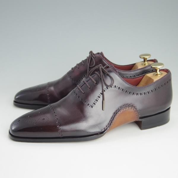 極美品★(スペイン製)マグナーニ SIZE 38【定価￥60,500-★オパンケ/ボロネーゼ製法】18344/セミブローグ/カーフ/MAGNANNI★e880