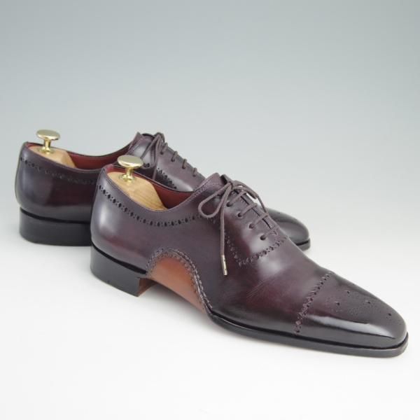 極美品★(スペイン製)マグナーニ SIZE 38【定価￥60,500-★オパンケ/ボロネーゼ製法】18344/セミブローグ/カーフ/MAGNANNI★e880