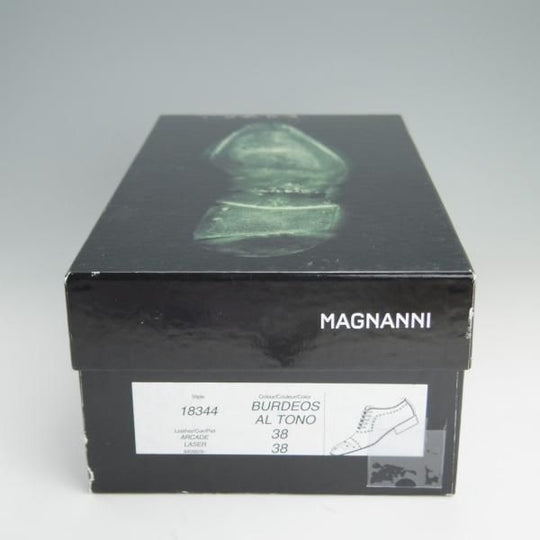 極美品★(スペイン製)マグナーニ SIZE 38【定価￥60,500-★オパンケ/ボロネーゼ製法】18344/セミブローグ/カーフ/MAGNANNI★e880
