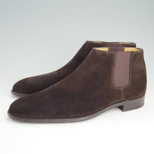 ほぼ未使用★ジョンロブ製 SIZE 42.5/UK7.5程度【貴重★エルメス別注/HERMES】JUSTIN/H103/サイドゴアブーツ/スエード/JOHN LOBB★e882