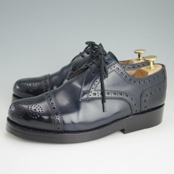 極美品★(独)ハインリッヒ・ディンケラッカー SIZE 5.5【定価￥159,500-★BEAMS限定品/コードバン/紺】RIO/Heinrich Dinkelacker★e883