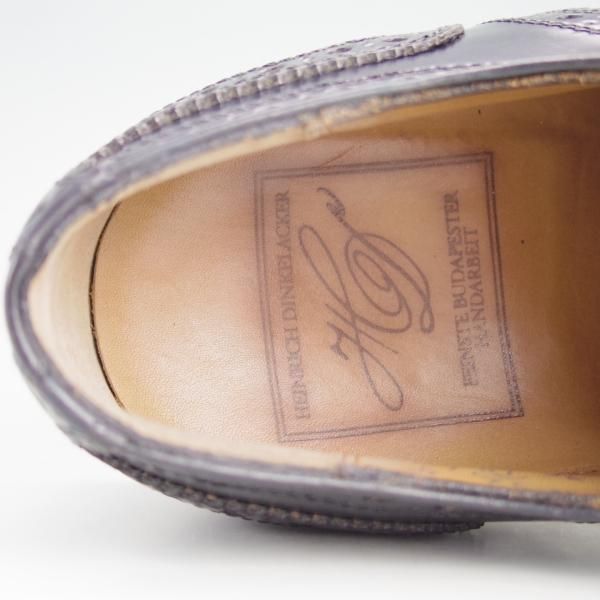 極美品★(独)ハインリッヒ・ディンケラッカー SIZE 5.5【定価￥159,500-★BEAMS限定品/コードバン/紺】RIO/Heinrich Dinkelacker★e883