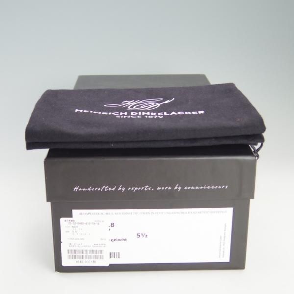 極美品★(独)ハインリッヒ・ディンケラッカー SIZE 5.5【定価￥159,500-★BEAMS限定品/コードバン/紺】RIO/Heinrich Dinkelacker★e883